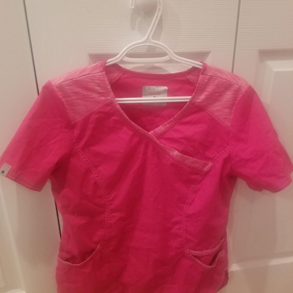 Pink small scrub top